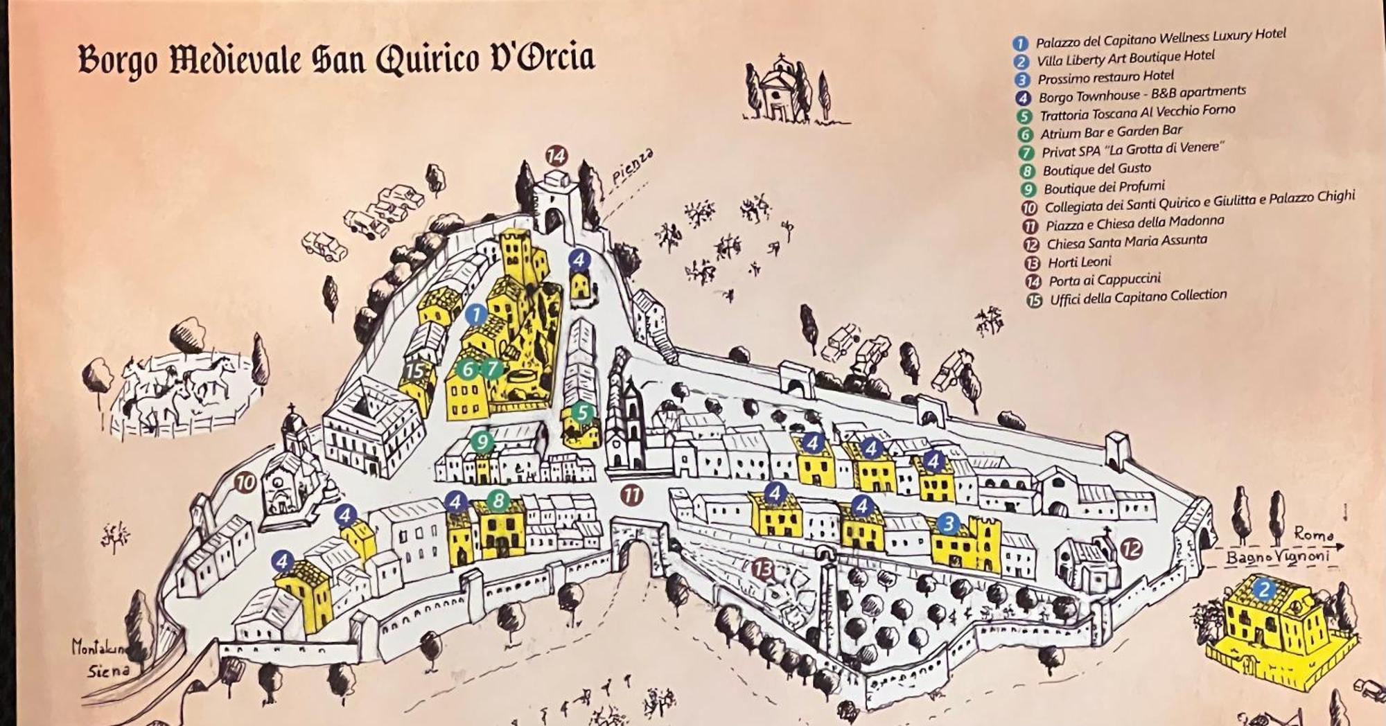 Borgo Medievale San Quirico D'Orcia B&B - Capitano Collection - Albergo Diffuso エクステリア 写真